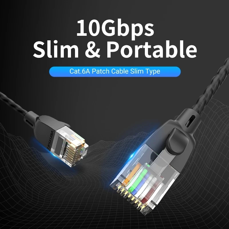 Cat6A Ethernet Cable 10Gbps Lan Cable UTP RJ 45 Slim Ethernet Patch Cable Compatible Patch Cord for Modem Router LNG-18
Cat6A Ethernet Cable 10Gbps Lan Cable UTP RJ 45 Slim Ethernet Patch Cable Compatible Patch Cord for Modem Router LNG-18