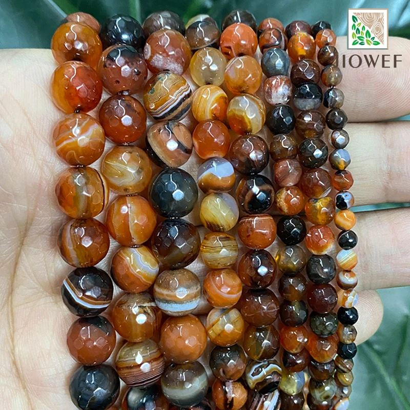 4/6/8/10/12mm Faceted Fantasy Striped Agates Round Beads Natural Onyx DIY Bracelet Earrings Accessories Jewelry Making 15''
4/6/8/10/12mm Faceted Fantasy Striped Agates Round Beads Natural Onyx DIY Bracelet Earrings Accessories Jewelry Making 15''