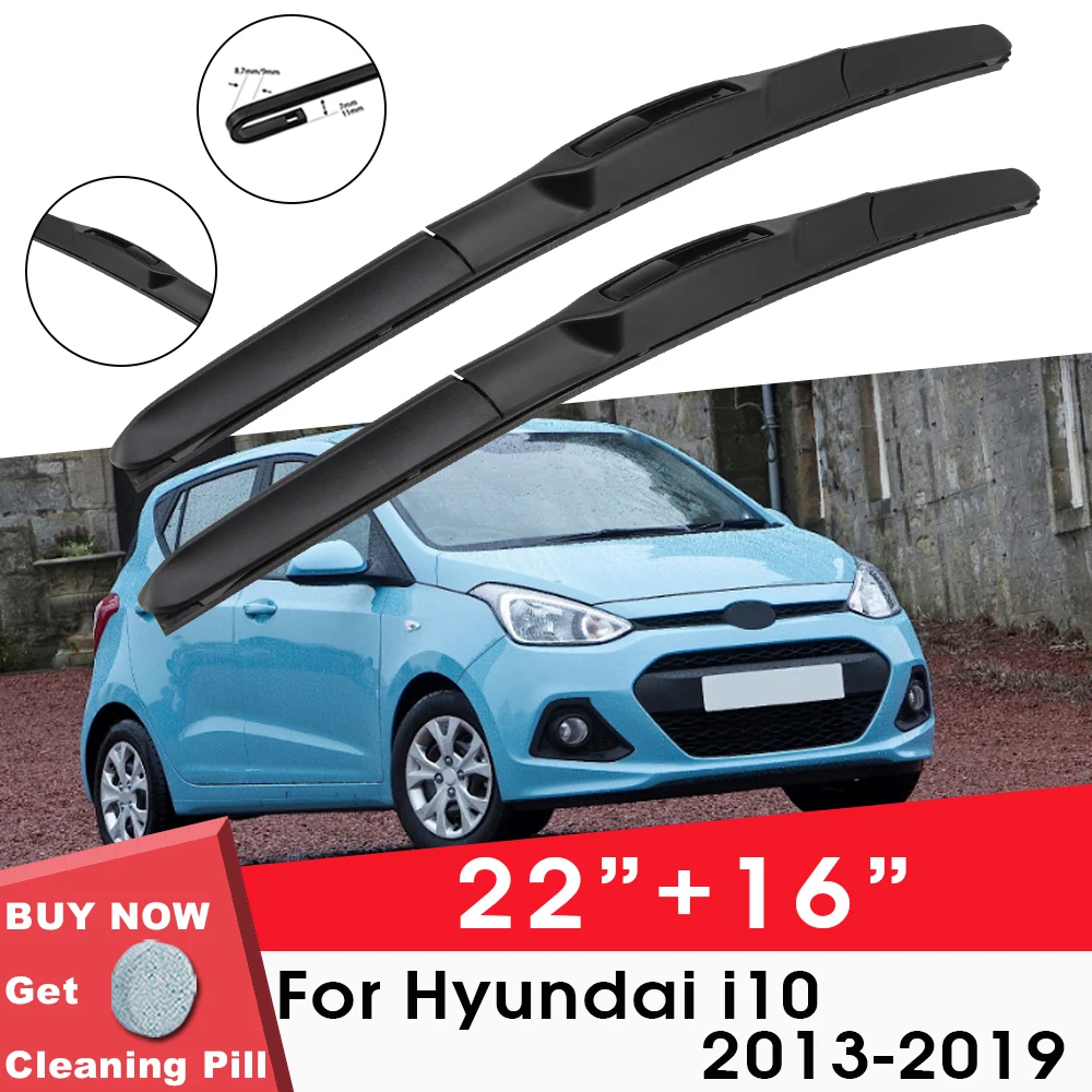 Car Wiper Blade Front Window Windshield Rubber Wiper For Hyundai i10 2013-2019 22"+16" LHD RHD Car Accessories
Car Wiper Blade Front Window Windshield Rubber Wiper For Hyundai i10 2013-2019 22"+16" LHD RHD Car Accessories