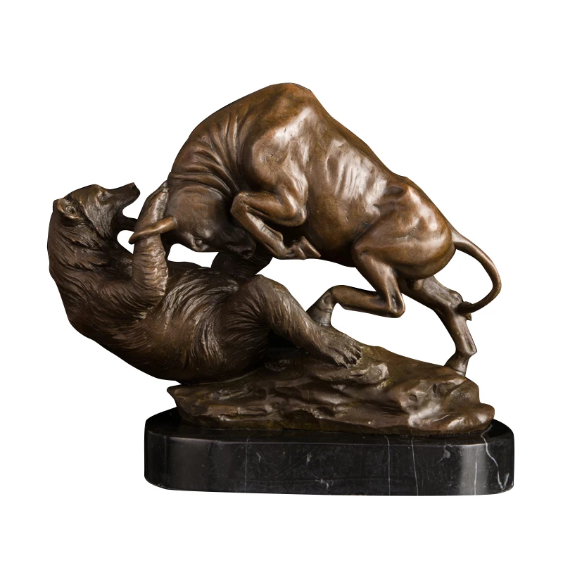 Street Charging Bull and Bear VS Fighting Statue Sculpture Bronze Bull Animal Figurine Art Office Decor
Street Charging Bull and Bear VS Fighting Statue Sculpture Bronze Bull Animal Figurine Art Office Decor