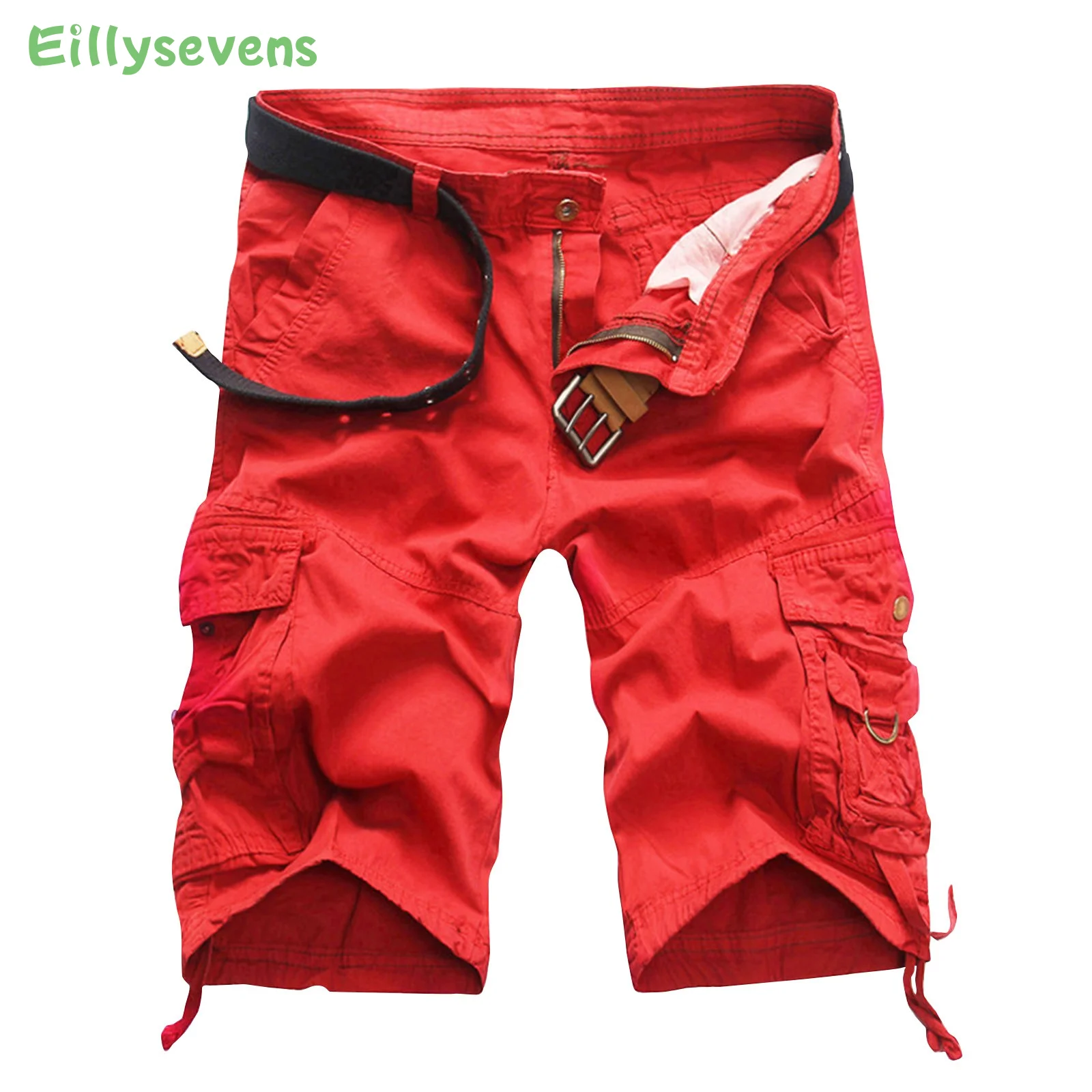 

Cargo Shorts Men Spring Summer Breeches Cotton Bermuda Camouflage Denim Casual Multi-Pocket Pants Clothing Men’s Cargo Short