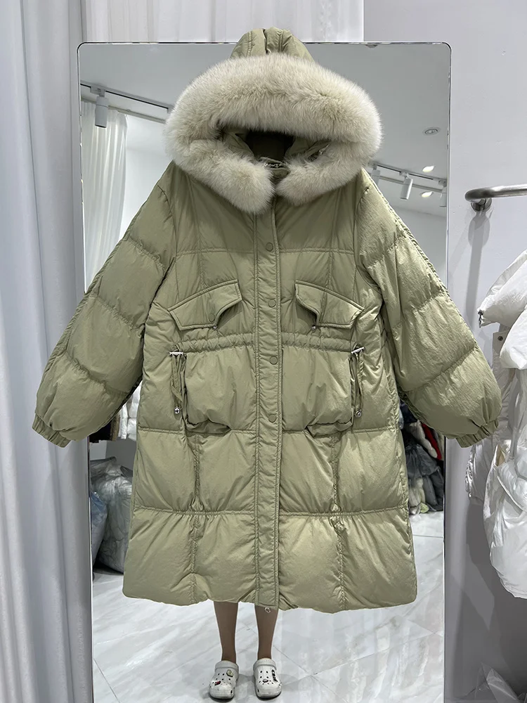 Women's New Jacket 2023 Winter Korean Big Pocket Thickened 90% White Duck Down Coat Long Sleeve Roupas Femininas
Women's New Jacket 2023 Winter Korean Big Pocket Thickened 90% White Duck Down Coat Long Sleeve Roupas Femininas