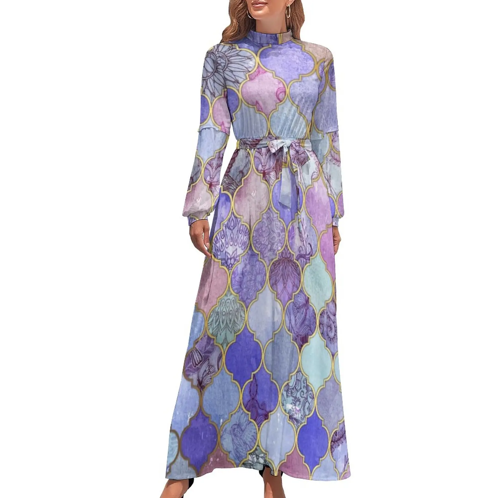 Baroque Print Dress Long Sleeve Royal Purple Maxi Dress High Waist Street Style Graphic Bohemia Long Dresses Birthday Present
Baroque Print Dress Long Sleeve Royal Purple Maxi Dress High Waist Street Style Graphic Bohemia Long Dresses Birthday Present
