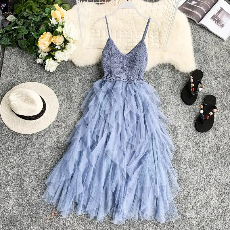LY VAREY LIN Women Tulle Dress Summer Mesh Beach Dress High Waist Hem Asymmetrical Pleated Slim Pink Black Dresses
LY VAREY LIN Women Tulle Dress Summer Mesh Beach Dress High Waist Hem Asymmetrical Pleated Slim Pink Black Dresses