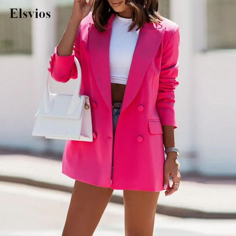 Commuter Fashion Long Sleeve Blazer Coats Elegant Double-breasted Office Lady Slim Outerwear Jacket Women Casual Lapel Suit Tops
Commuter Fashion Long Sleeve Blazer Coats Elegant Double-breasted Office Lady Slim Outerwear Jacket Women Casual Lapel Suit Tops
