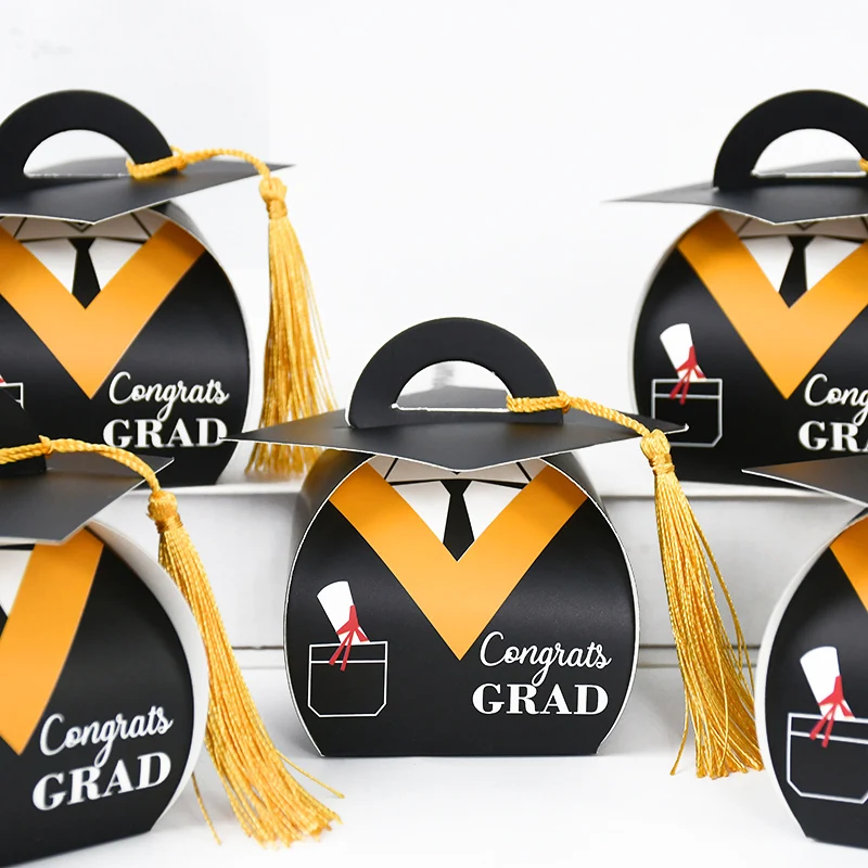8.5cm Graduation Gift Packaging Box Congrats Gard Graduation Gown Cap Shape Candy Cookies Boxes for Class of 2022
8.5cm Graduation Gift Packaging Box Congrats Gard Graduation Gown Cap Shape Candy Cookies Boxes for Class of 2022