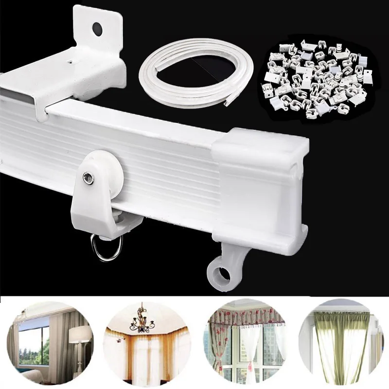 10M Cuttable Curtain Track Rail Side Clamping Flexible Ceiling Mounted Curved Straight Slide Windows Balcony Curtain Accessories
10M Cuttable Curtain Track Rail Side Clamping Flexible Ceiling Mounted Curved Straight Slide Windows Balcony Curtain Accessories