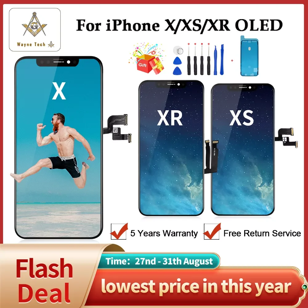 NEW2023 Great AAA Quality OLED For iPhone X XS XR Display Screen With Digitizer For iPhone 11 12 13 Pro Max Replacement With Tr
NEW2023 Great AAA Quality OLED For iPhone X XS XR Display Screen With Digitizer For iPhone 11 12 13 Pro Max Replacement With Tr