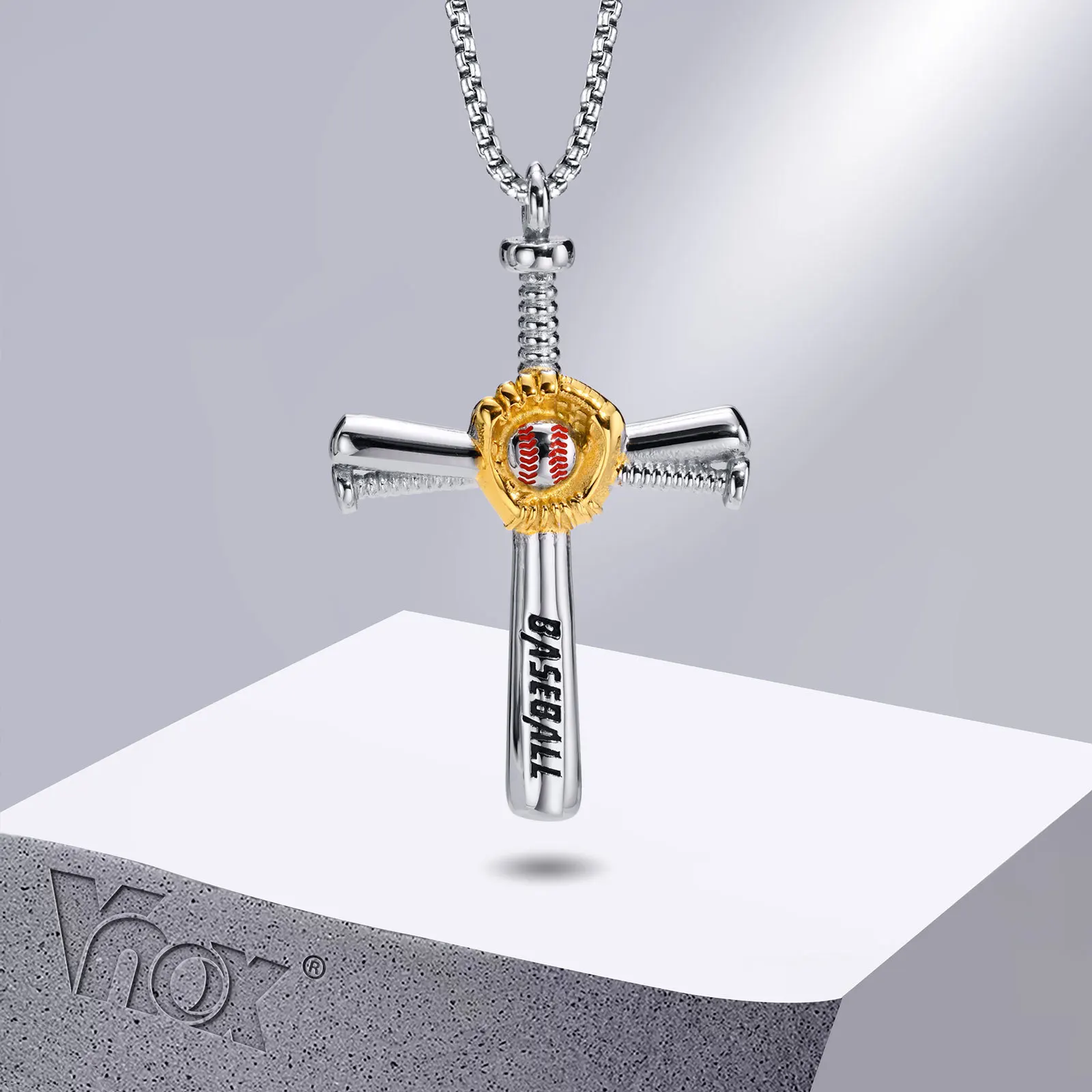 Vnox Stainless Steel Sports Baseball Necklace for Men Boy Athletes,Cross Pendant Collar Gifts to Him 
Vnox Stainless Steel Sports Baseball Necklace for Men Boy Athletes,Cross Pendant Collar Gifts to Him