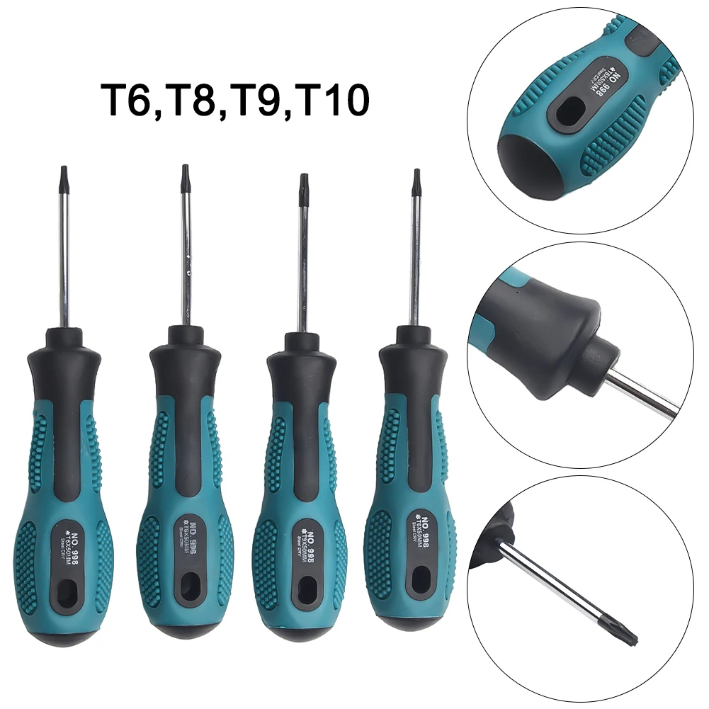 

4pcs Torx Screwdriver T6 T8 T9 T10 Magnetic Screwdriver Anti-Slip Handle Security Insulated Screwdrivers Repair Hand Tools