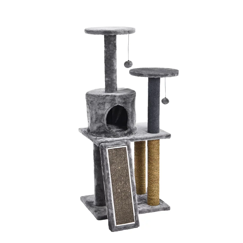 45-in Cat Condo and Scratching Post Cat Tree Tower, Dark Gray, Cat Supplies, Cat Toys, So That Cats Can Play Happily At Home
45-in Cat Condo and Scratching Post Cat Tree Tower, Dark Gray, Cat Supplies, Cat Toys, So That Cats Can Play Happily At Home