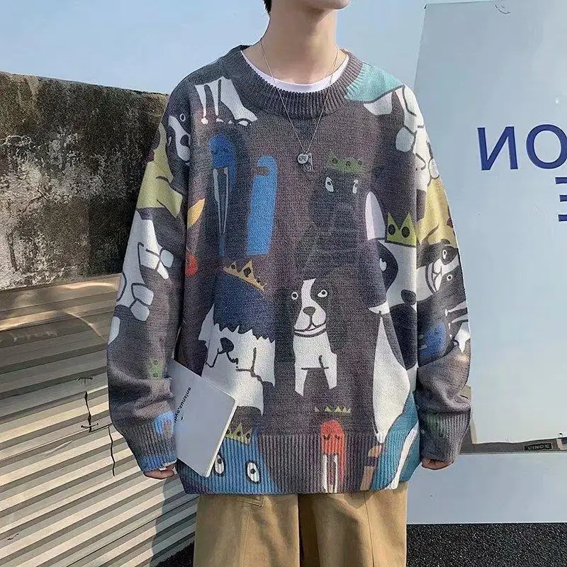 Knitwear men's Hong Kong Style loose round neck Pullover Sweater spring and autumn student fashion brand casual bottomed jacket
Knitwear men's Hong Kong Style loose round neck Pullover Sweater spring and autumn student fashion brand casual bottomed jacket