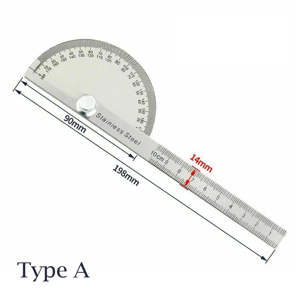 180Degree Protractor Metal Angle Finder Goniometer Angle Ruler Stainless Steel Woodworking Rotary Measuring Ruler 0-100/150mm
180Degree Protractor Metal Angle Finder Goniometer Angle Ruler Stainless Steel Woodworking Rotary Measuring Ruler 0-100/150mm