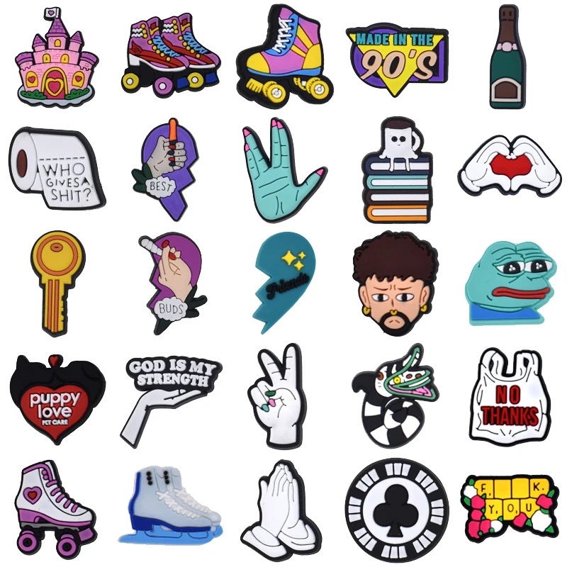 Xmas Gifts Designer Women Shoe Charms Kids Summer Shoes Accessories Pins Jeans for Crocs Charms Girl Decorations for Croc Charm
Xmas Gifts Designer Women Shoe Charms Kids Summer Shoes Accessories Pins Jeans for Crocs Charms Girl Decorations for Croc Charm