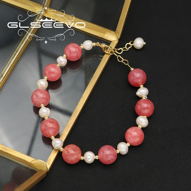 GLSEEVO Watermelon Red Natural Pearls Woman Adjustable Bracelet Romantic Charm Exquisite Fashion Luxury Jewelry Anniversary Gift
GLSEEVO Watermelon Red Natural Pearls Woman Adjustable Bracelet Romantic Charm Exquisite Fashion Luxury Jewelry Anniversary Gift