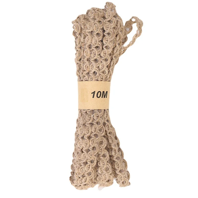 Jute Rolls Gift Box Packaging Ribbon 10M Handmade DIY Macrame Linen Webbing Bouquet Decoration String For Wedding Decoration
Jute Rolls Gift Box Packaging Ribbon 10M Handmade DIY Macrame Linen Webbing Bouquet Decoration String For Wedding Decoration