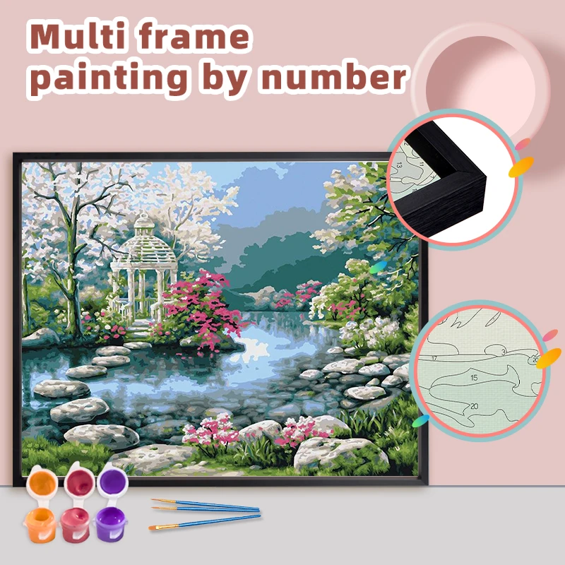 RUOPOTY Diy Painting By Numbers With Multi Aluminium Frame Kits 60x75cm Garden Number Painting Handiwork Wall Decor Gift 
RUOPOTY Diy Painting By Numbers With Multi Aluminium Frame Kits 60x75cm Garden Number Painting Handiwork Wall Decor Gift