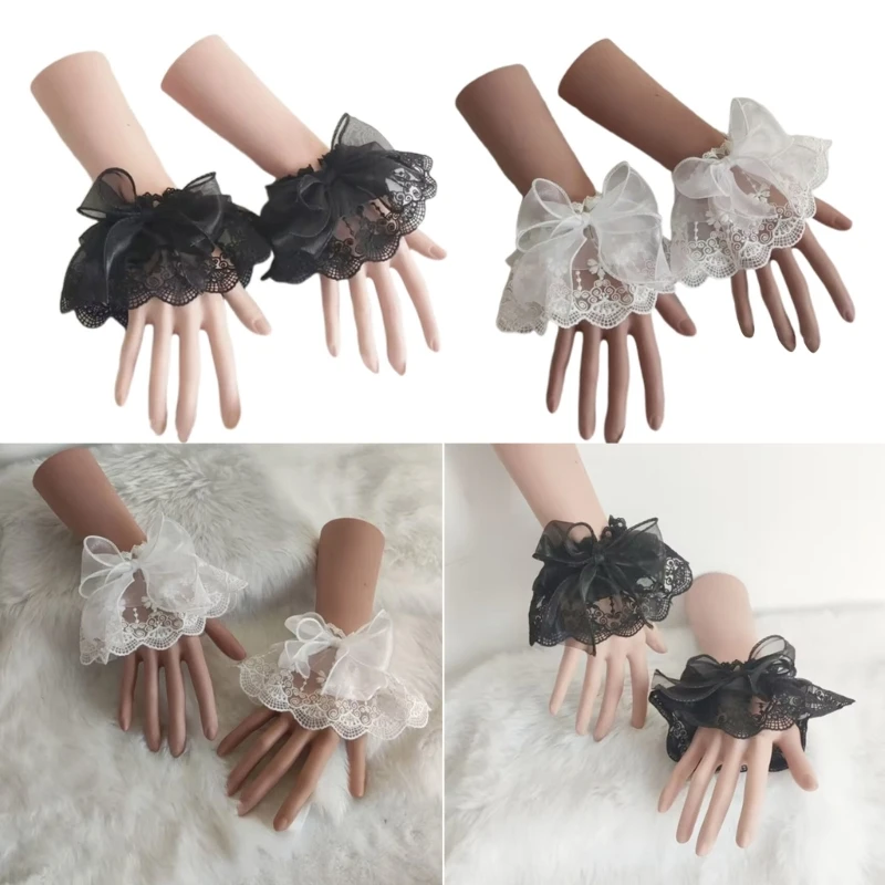 Женские расклешенные манжеты с бантом 
Женские расклешенные манжеты с бантом