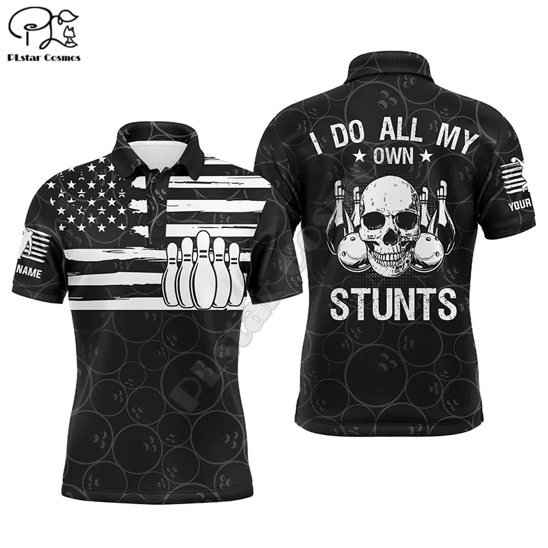 Black Bowling polo Shirt Mens Bowling Jerseys Personalized skull Bowling Team Shirts 3D Printed Polo Shirts Men Tees
Black Bowling polo Shirt Mens Bowling Jerseys Personalized skull Bowling Team Shirts 3D Printed Polo Shirts Men Tees