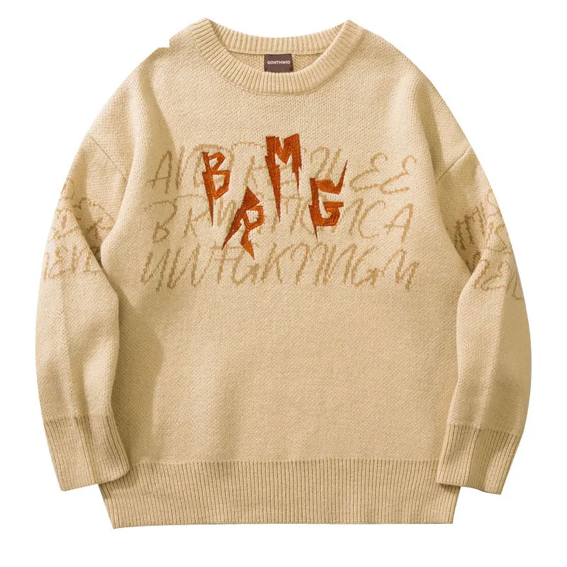 Harajuku Knitted Sweater Hip Hop Embroidery Letter Sweaters Streetwear Men Women 2022 Autumn Vintage Casual Pullover Sweater
Harajuku Knitted Sweater Hip Hop Embroidery Letter Sweaters Streetwear Men Women 2022 Autumn Vintage Casual Pullover Sweater