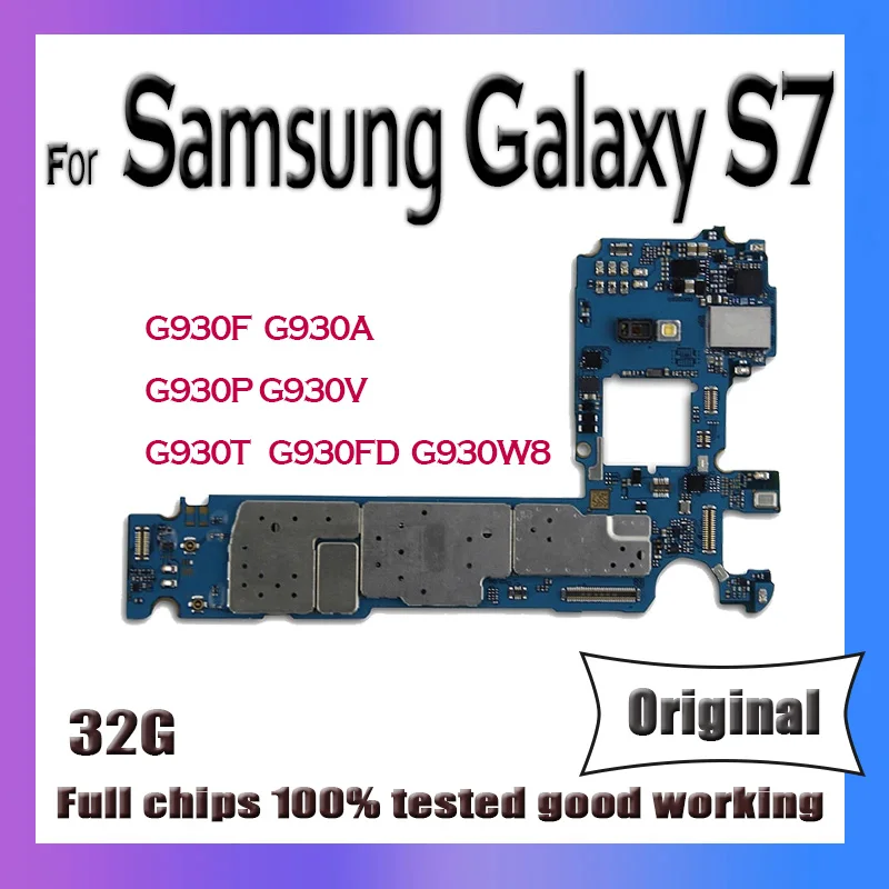 Оригинальная материнская плата для Samsung Galaxy S7 G930 G930F G930A G930P G930T G930V G930FD G930W8/F 32 ГБ с