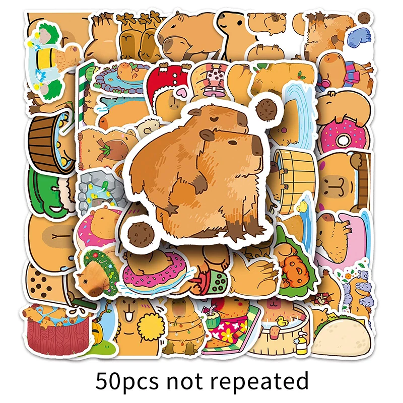 50Pcs Plump Capybara Cartoon Cute Brown Animals Stickers Scrapbook Laptop Phone Luggage Diary Car Motorcycle Sticker Kid Toy
50Pcs Plump Capybara Cartoon Cute Brown Animals Stickers Scrapbook Laptop Phone Luggage Diary Car Motorcycle Sticker Kid Toy
