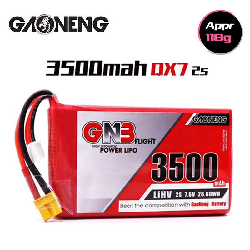 2 шт./компл. GNB 2S 3500mAh 7,6 V MAX 10C HV Lipo батарея для Frysky Taranis QT7 передатчик TX дистанционное управление RC части
2 шт./компл. GNB 2S 3500mAh 7,6 V MAX 10C HV Lipo батарея для Frysky Taranis QT7 передатчик TX дистанционное управление RC части