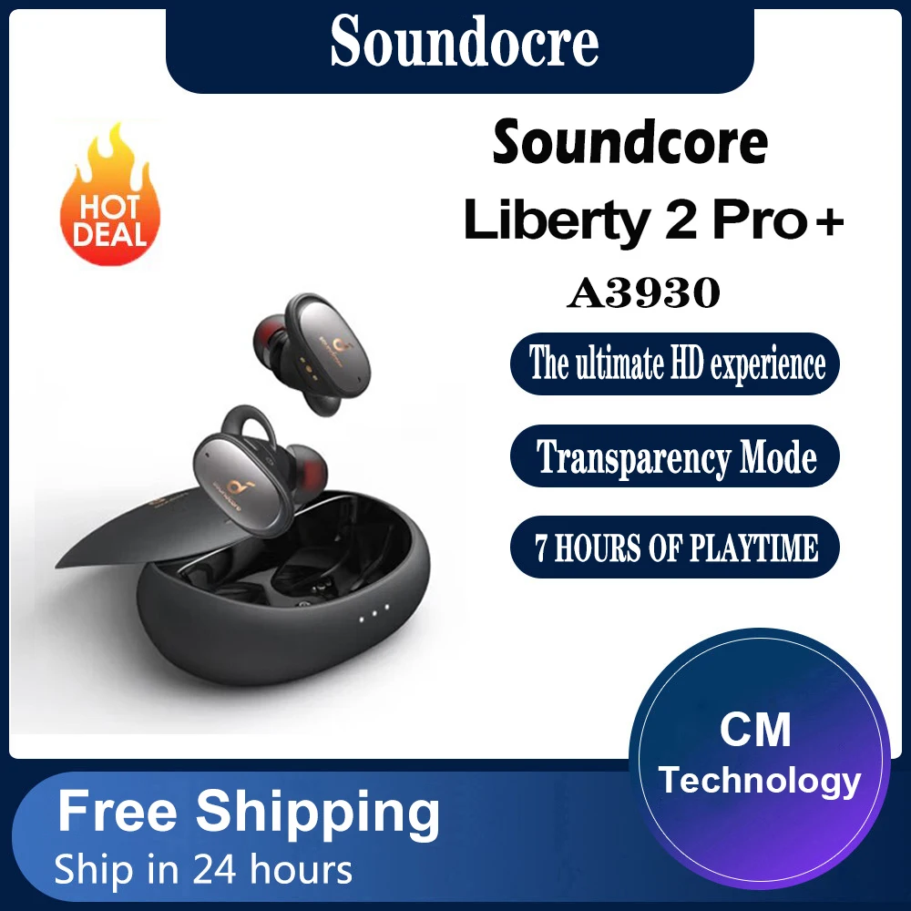 Original Soundcore Liberty 2 Pro+ true wireless Bluetooth headset earbuds Astria coaxial acoustic Architecture wireless charging 
Original Soundcore Liberty 2 Pro+ true wireless Bluetooth headset earbuds Astria coaxial acoustic Architecture wireless charging