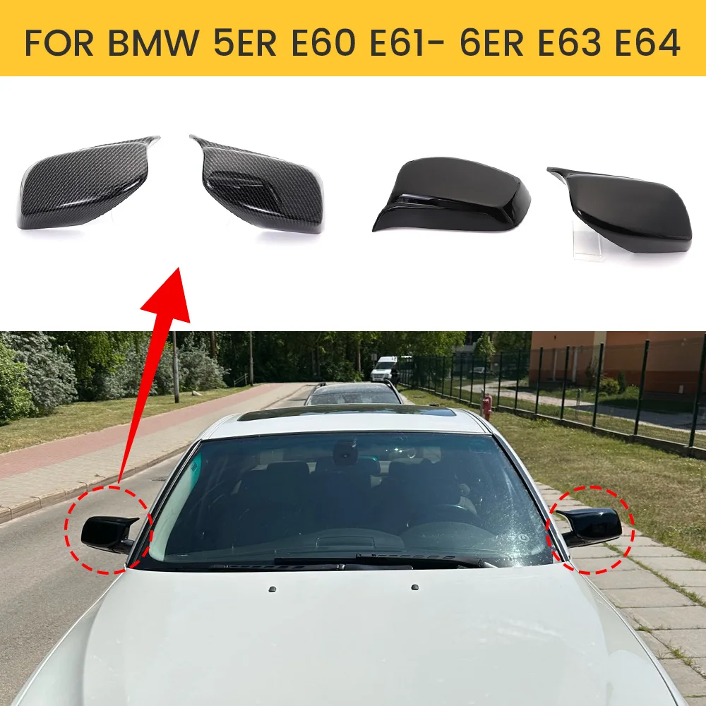 2Pcs Side Rearview Mirror Cover Caps For BMW 5 Series E60 E61 E63 E64 2004-2008 520i 525i 528i 528xi 530i Carbon Fiber/Black
2Pcs Side Rearview Mirror Cover Caps For BMW 5 Series E60 E61 E63 E64 2004-2008 520i 525i 528i 528xi 530i Carbon Fiber/Black