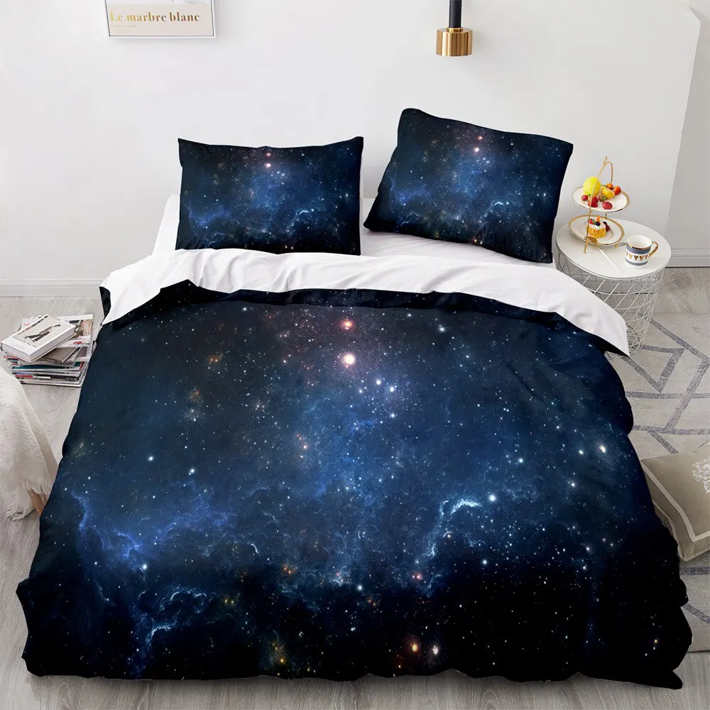 Starry Sky Duvet Cover Set Size Night Sky Galaxy Blue Purple Soft Bedding Set Romantic Star Polyester Quilt Cover 3D Print
Starry Sky Duvet Cover Set Size Night Sky Galaxy Blue Purple Soft Bedding Set Romantic Star Polyester Quilt Cover 3D Print