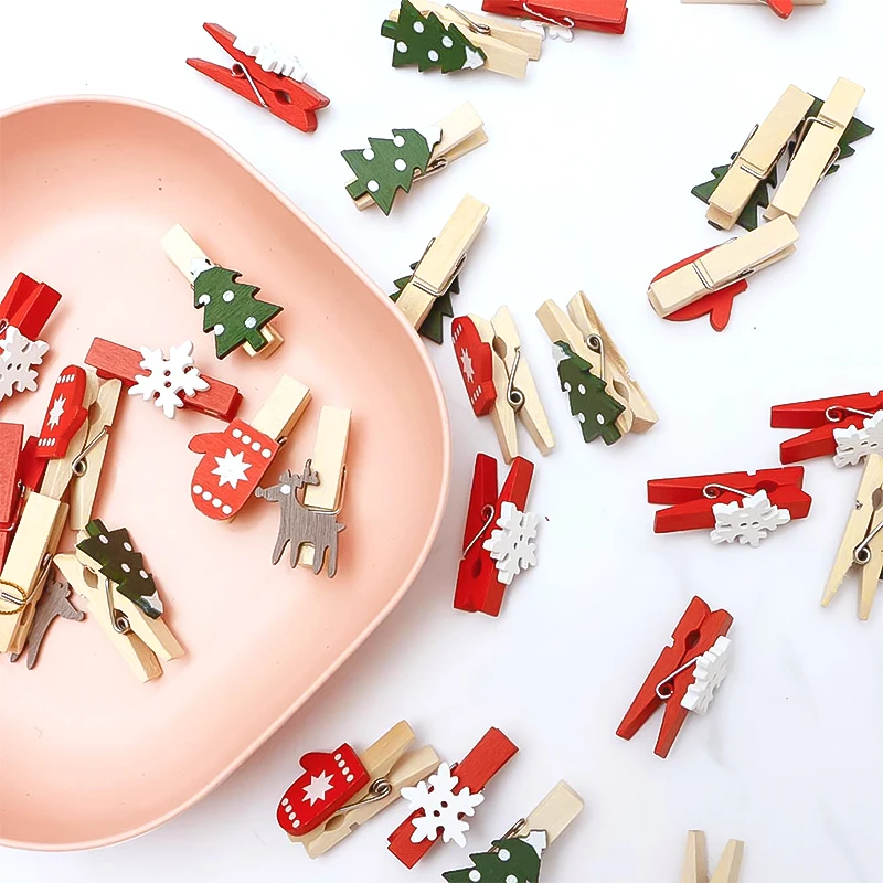25pcs Wooden Photo Clamps Christmas Decorative Bag Clips Xmas Tree Snowflake Elk Clips For Diy Photo Wall Office File Organizers
25pcs Wooden Photo Clamps Christmas Decorative Bag Clips Xmas Tree Snowflake Elk Clips For Diy Photo Wall Office File Organizers