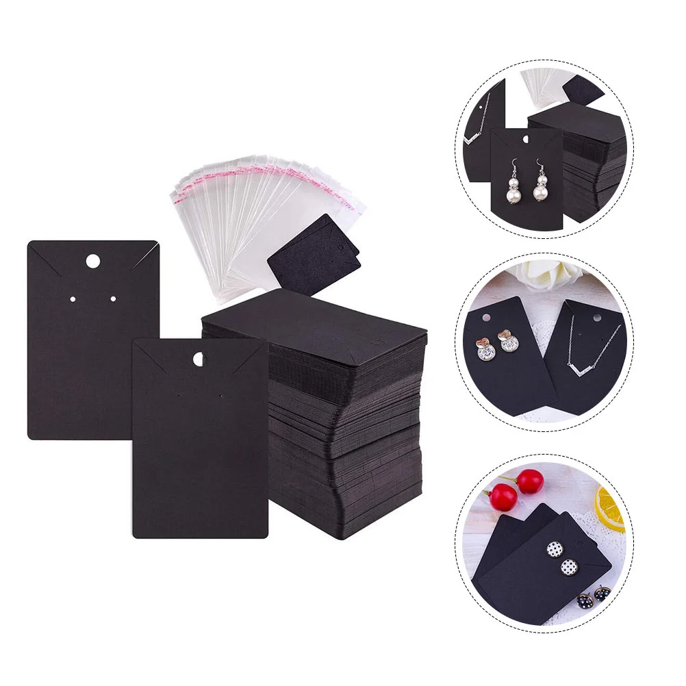 100 Pcs Earrings Stud Necklace Card Black Label Jewelry Kraft Cards Paper Packaging
100 Pcs Earrings Stud Necklace Card Black Label Jewelry Kraft Cards Paper Packaging