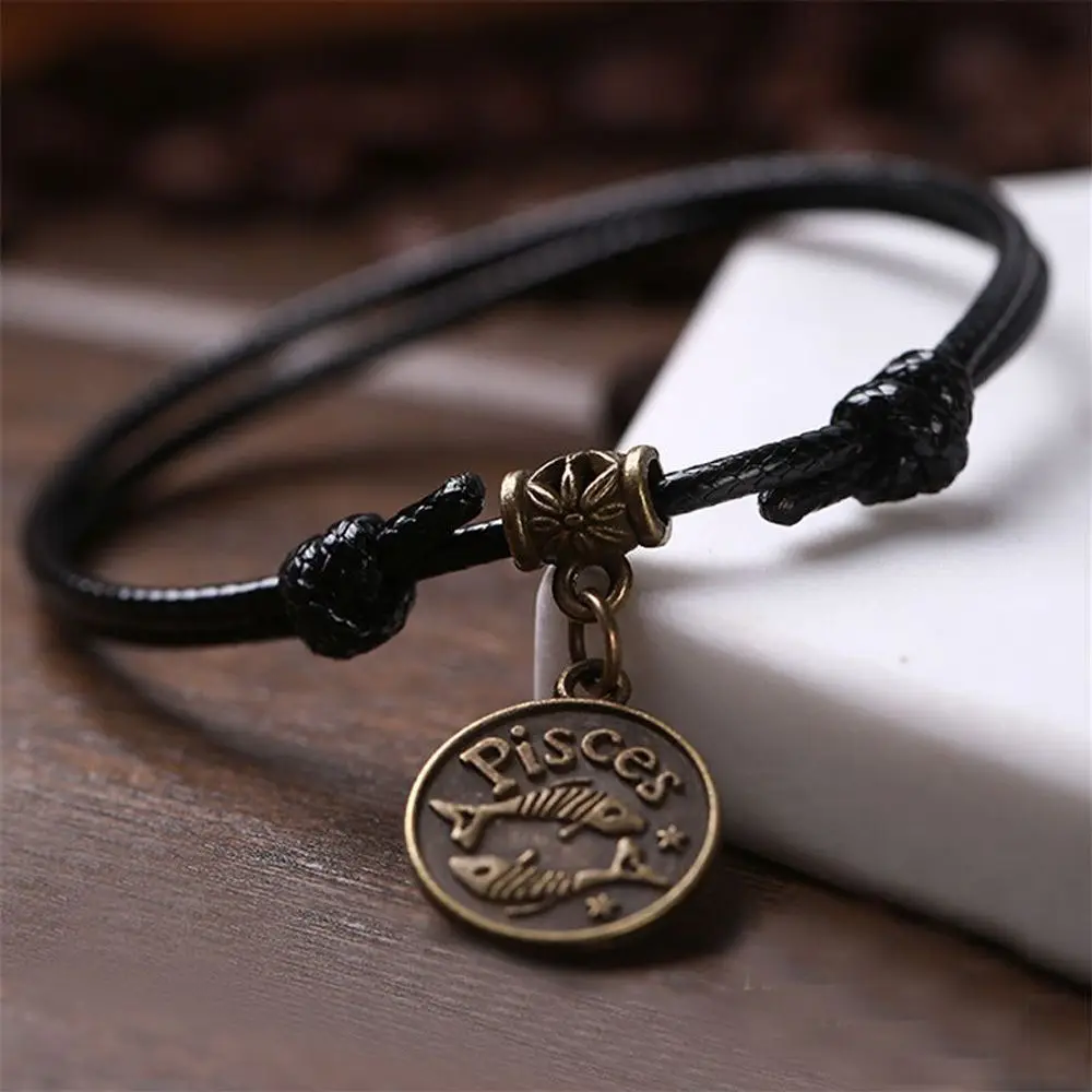 

Japan Men Personality Bracelet South Barefoot Sandal Foot Jewelry 12 Constellations Foot Chain Anklet