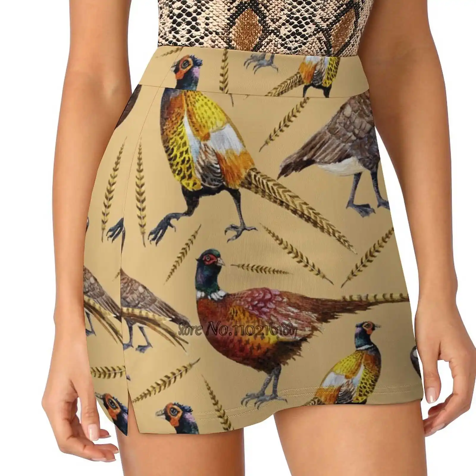 Vintage Brown Orange Colorful Pheasant Birds Pattern Fake Two-Piece Hakama Skirt Women Pencil Skirts Workout Sports Mini Skirt
Vintage Brown Orange Colorful Pheasant Birds Pattern Fake Two-Piece Hakama Skirt Women Pencil Skirts Workout Sports Mini Skirt
