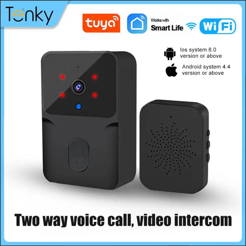 TUYA M8 Wifi Portable Smart Home Wireless Camera Video Doorbell Mobile Phone APP Intercom Motion Detection Monitoring Doorbell
TUYA M8 Wifi Portable Smart Home Wireless Camera Video Doorbell Mobile Phone APP Intercom Motion Detection Monitoring Doorbell