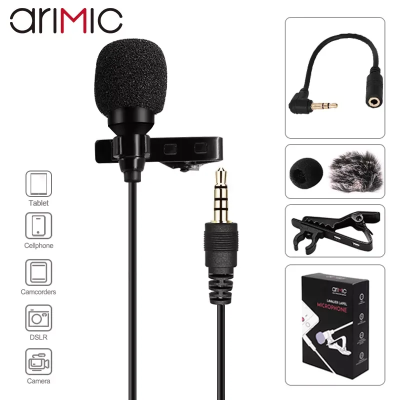 Ulanzi Arimic 1.5M/6M Clip-on Lavalier Lapel Microphone Condenser Mic TRRS Adapter Cable for iPhone Android Smartphone/iPad/DSLR
Ulanzi Arimic 1.5M/6M Clip-on Lavalier Lapel Microphone Condenser Mic TRRS Adapter Cable for iPhone Android Smartphone/iPad/DSLR