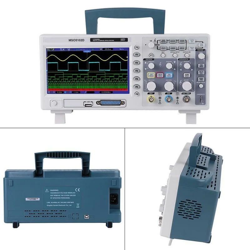 Hantek MSO5102D 100 MHz 2-Channel 1GSa / s Oscilloscope and Logic Analyzer 16-Channel 2-in-1 USB
Hantek MSO5102D 100 MHz 2-Channel 1GSa / s Oscilloscope and Logic Analyzer 16-Channel 2-in-1 USB