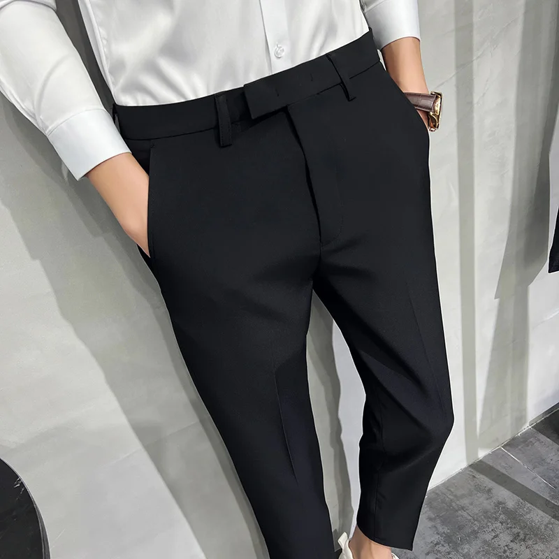 2022 New High quality Fashion Business Casual Pants Men's Formal Dress Cropped Leggings Simple Fashion Handsome Cropped Pants
2022 New High quality Fashion Business Casual Pants Men's Formal Dress Cropped Leggings Simple Fashion Handsome Cropped Pants