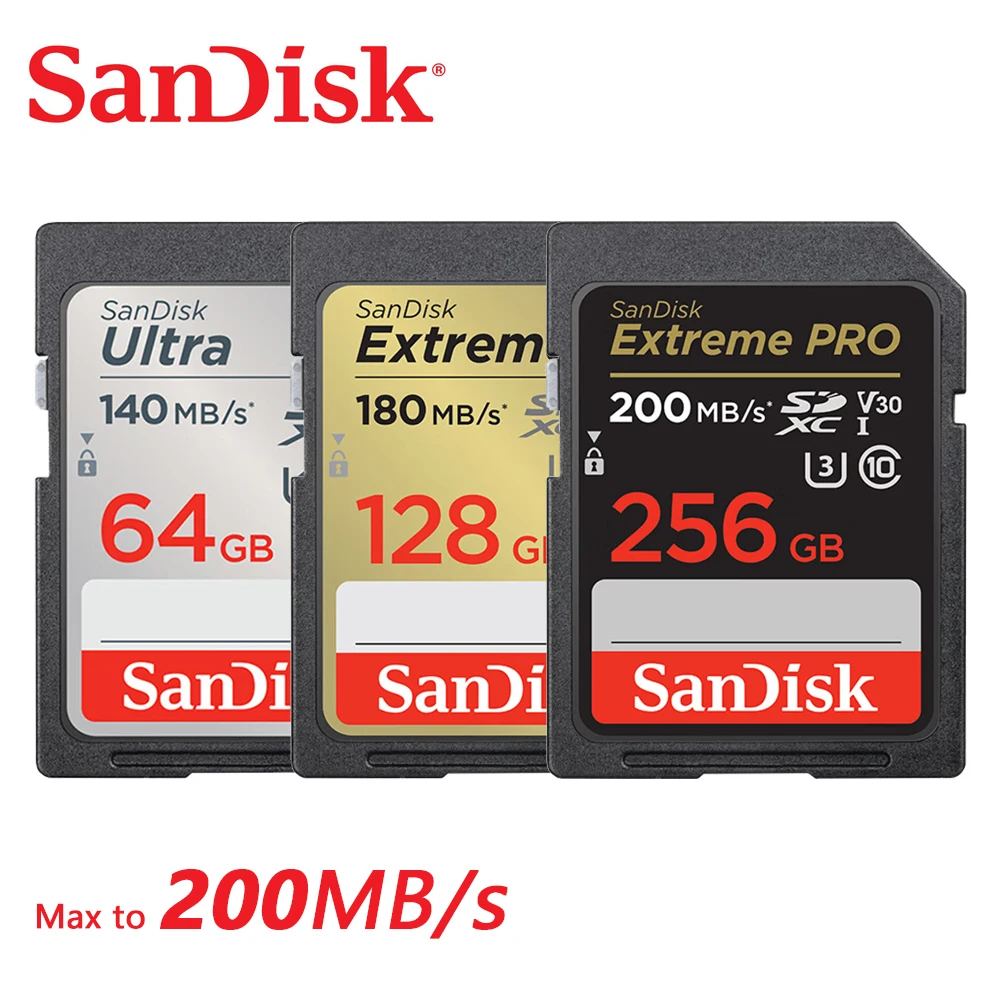 

SanDisk Ultra Extreme Pro Memory Card SD Card 32GB 64GB 128GB 256GB 512GB 1TB SDHC/SDXC Class10 U1 U3 4K Flash Card for Camera