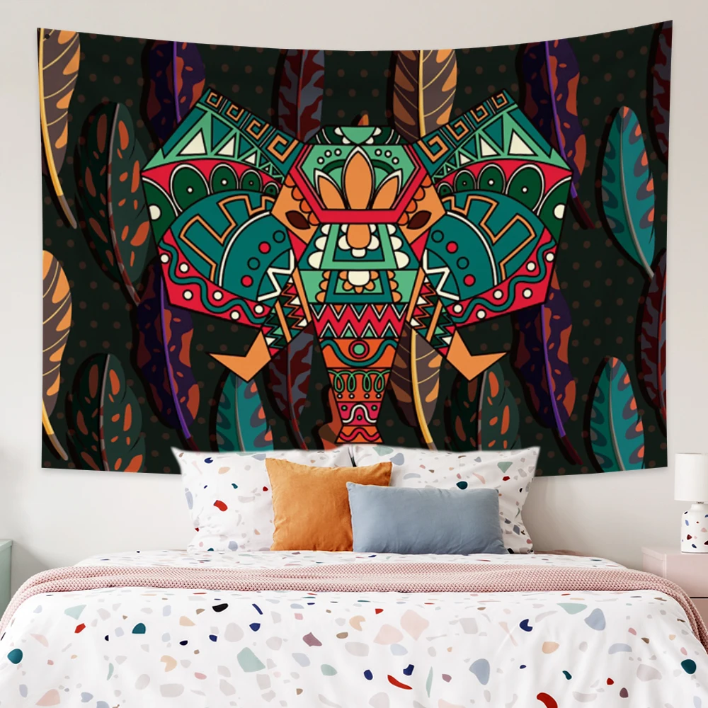 Bohemia India Elephant Tapestry Mandala Hippie Divination Aesthetics Witchcraft Boho Art Wall Hanging Living Room Decor Blanket
Bohemia India Elephant Tapestry Mandala Hippie Divination Aesthetics Witchcraft Boho Art Wall Hanging Living Room Decor Blanket
