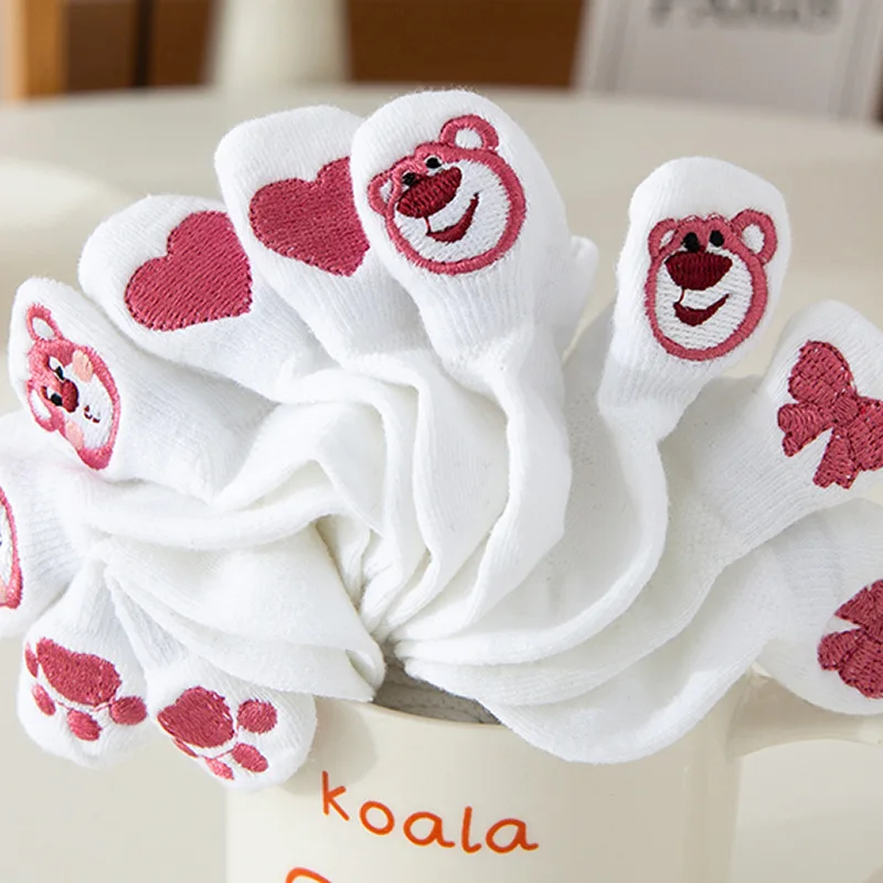 5 Pairs of Summer Disney Women's Socks Kawaii Lotso Cute Sweet Cotton Shallow Mouth Invisible Breathable Thin Boat Socks
5 Pairs of Summer Disney Women's Socks Kawaii Lotso Cute Sweet Cotton Shallow Mouth Invisible Breathable Thin Boat Socks