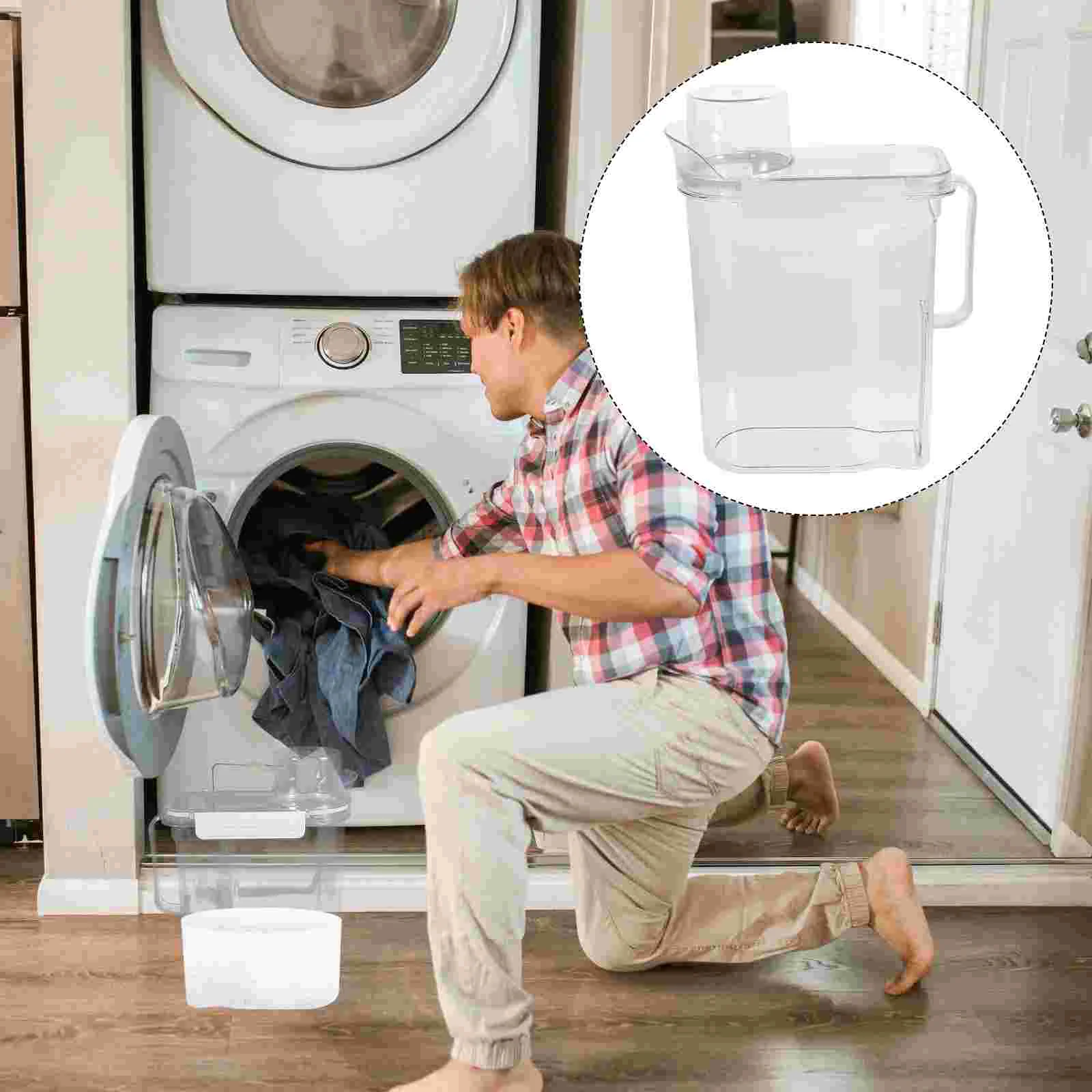 Laundry Detergent Storage Box Large Capacity Sub Buckets Lotion Container Liquid Transparent
Laundry Detergent Storage Box Large Capacity Sub Buckets Lotion Container Liquid Transparent