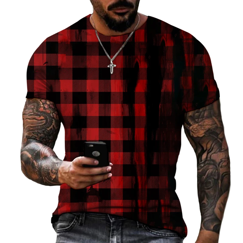2023 Fashion Retro Plaid Geometric Line Design Men's T-shirt Lycra Polyester Large Size Good Quality T-shirt Fat Size S-6XL
2023 Fashion Retro Plaid Geometric Line Design Men's T-shirt Lycra Polyester Large Size Good Quality T-shirt Fat Size S-6XL