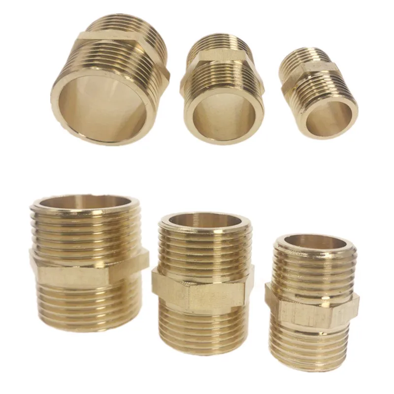 Brass Pipe Hex Nipple Fitting Quick Adapter 1/8" 1/4" 3/8" 1/2" 3/4" 1" BSP Male Thread Water, oil and gas Connector
Brass Pipe Hex Nipple Fitting Quick Adapter 1/8" 1/4" 3/8" 1/2" 3/4" 1" BSP Male Thread Water, oil and gas Connector