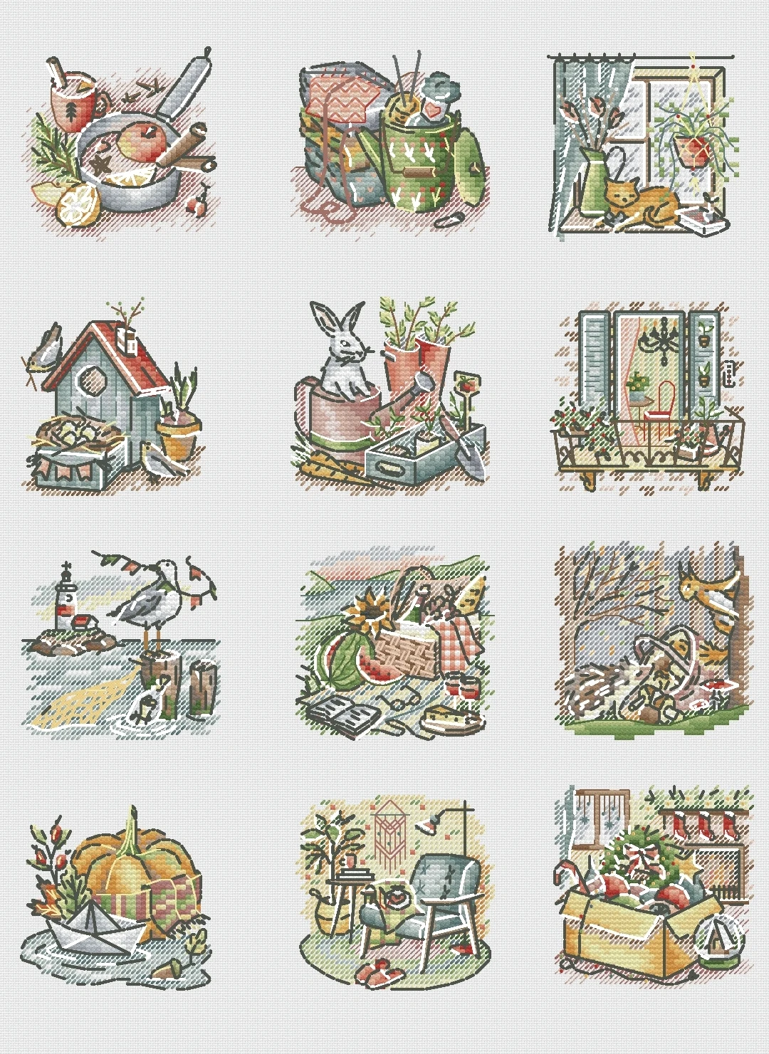 

Top Quality Lovely Hot Sell Counted Cross Stitch Kit Old World Holiday Scenery from December 20th (merged version) 37-44