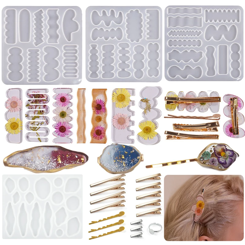 Barrettes Silicone Molds Geometric Hair Clips Epoxy Resin Mold For DIY Resin Hairpin Crafts Jewelry Making Accessorires
Barrettes Silicone Molds Geometric Hair Clips Epoxy Resin Mold For DIY Resin Hairpin Crafts Jewelry Making Accessorires