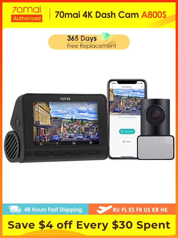 Real 70mai 4K A800S Car DVR 4K Dash Cam Built-in GPS ADAS UHD 24H Parking Monitor SONY IMX415 70mai Not A800 Dual Vision 140FOV Real 70mai 4K A800S Car DVR 4K Dash Cam Built-in GPS ADAS UHD 24H Parking Monitor SONY IMX415 70mai Not A800 Dual Vision 140FOV