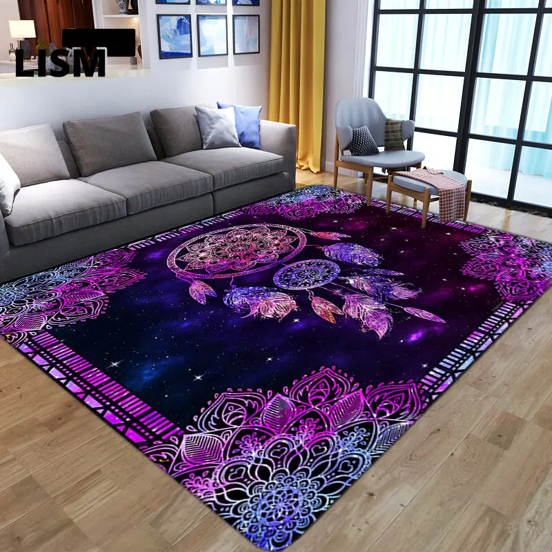 

Gorgeous Mandala Floral Carpets for Living Room 3D Print Area Rugs Bedroom Decor Anti-slip Flower Floor Mats Entrance Bedside