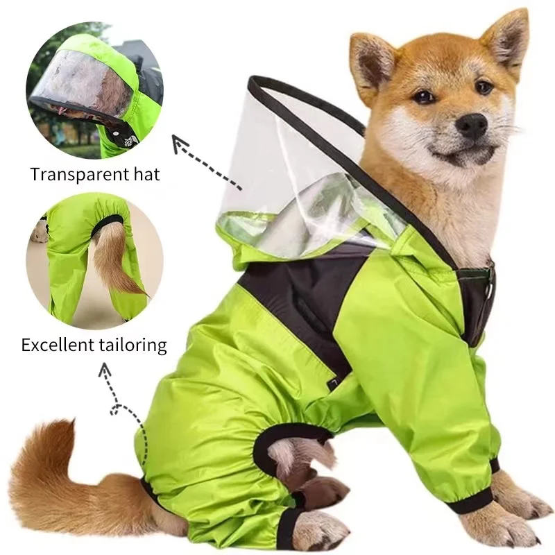 Pet Dog Raincoat Transparent Hooded Jumpsuit Dogs Waterproof Coat Water Resistant Clothes for Dogs Cats Jacket Pet Supplies
Pet Dog Raincoat Transparent Hooded Jumpsuit Dogs Waterproof Coat Water Resistant Clothes for Dogs Cats Jacket Pet Supplies