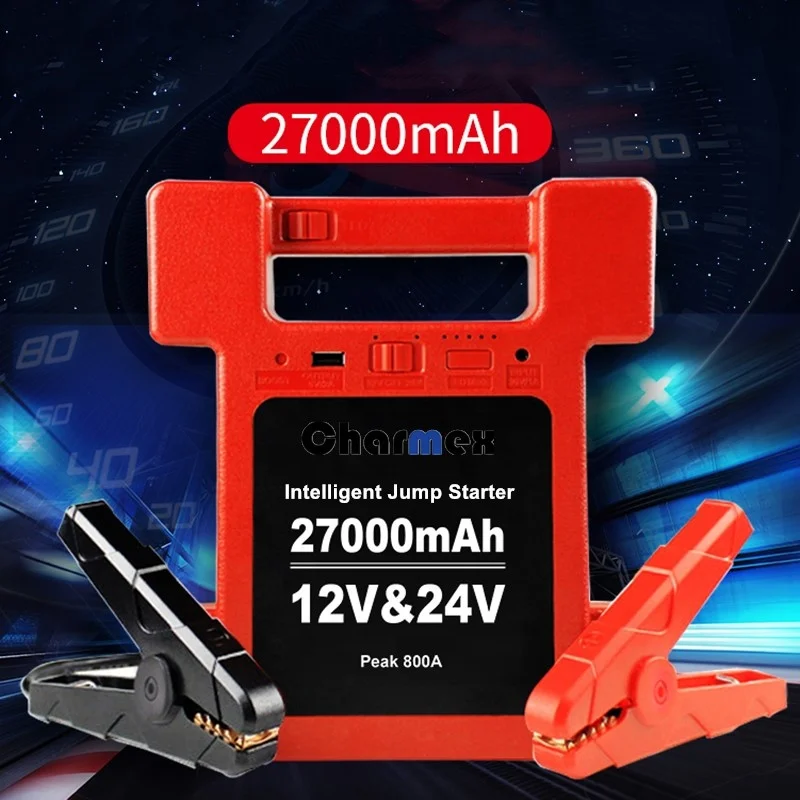 12V 24V Intelligent Jump Starter Power Bank Charger 27000mAh Car Truck Booster Battery Pack
12V 24V Intelligent Jump Starter Power Bank Charger 27000mAh Car Truck Booster Battery Pack